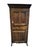French Provincial Antique French Country Knotty Pine Bonnetière Armoire With Diamond Carvings, Late 18th Century For Sale - Image 3 of 11