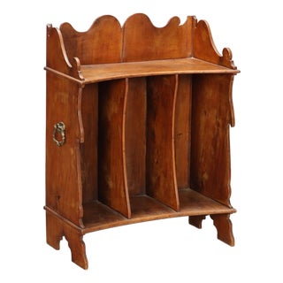 Small Portable Walnut Bookcase For Sale