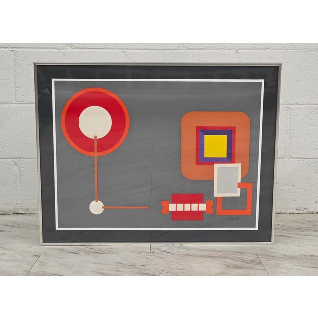 Abstract Mid 20th Century Oscar Magnan Abstract Serigraph For Sale - Image 3 of 7