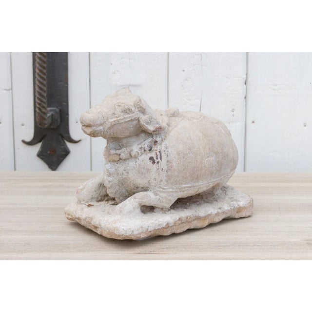 19th Century Carved Stone Nandi Statue For Sale In Los Angeles - Image 6 of 9