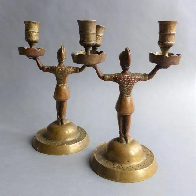 Empire French Bronze Candleholders, 1800s, Set of 2 For Sale - Image 4 of 11