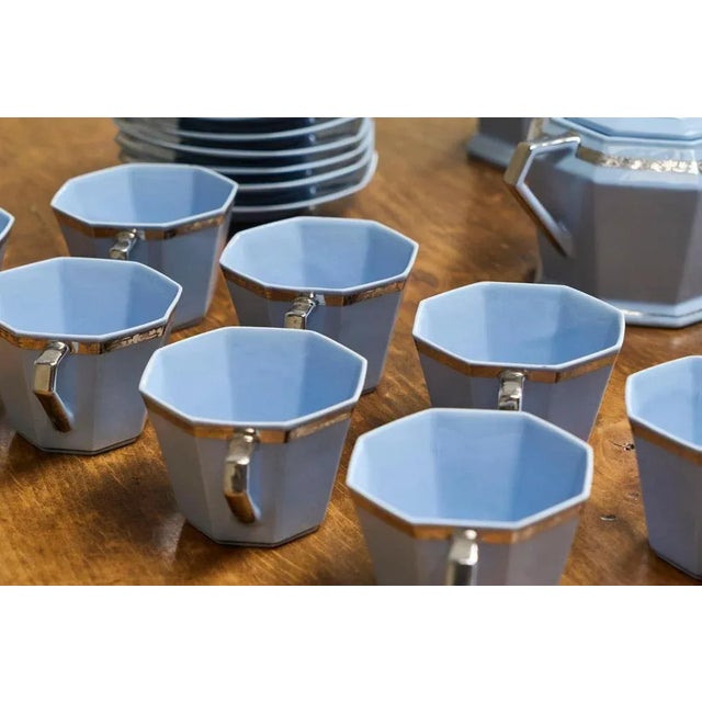 Vintage Belgian Art Deco Coffee Set, 1920s, Set of 22 For Sale - Image 16 of 18