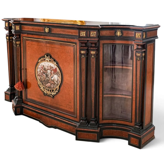 Superb Quality Antique French Walnut and Ebony Credenza, Server For Sale In West Palm - Image 6 of 7