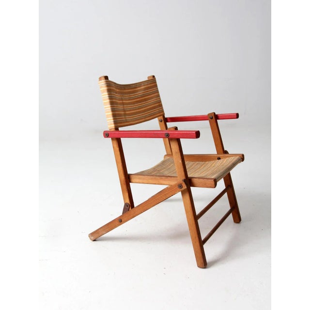 Mid-Century Children's Folding Camp Chair For Sale - Image 6 of 10