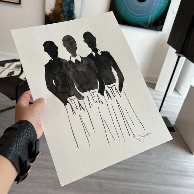 Ink Wash Series by Jo Baskerville For Sale - Image 9 of 12
