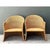 This stunning pair of vintage rattan scoop chairs beautifully exhibits the graceful curves, fluid lines, and organic...