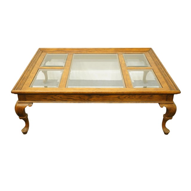 Drexel Furniture Chatham Oak Collection Country French 50x40" Accent Coffee Table W. Glass Top 196-109-3 For Sale - Image 11 of 11