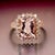 Rose Tourmaline Rubellite Diamond Ring 14k Rose Gold 7.45 TCW Certified, Size 6.5 For Sale - Image 8 of 17