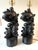 Mid-Century Modern Hollywood Regency Black Painted Plaster Lamps For Sale - Image 3 of 5