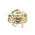 Modern 18k Yellow & White Gold Diamond Crab Brooch Pin For Sale - Image 3 of 8