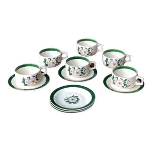 1940s Primrose Demitasse Cups & Saucers -12 Piece Set