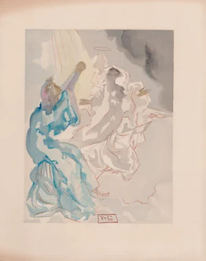 Salvador Dali, In the Sky of Mercury, 1964, Original Woodcut
