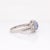 2020s 3.1ct Cornflower Blue Sapphire & Diamond Ring in 14k White Gold – Emerald 8×7mm, Size 6.75 For Sale - Image 5 of 7