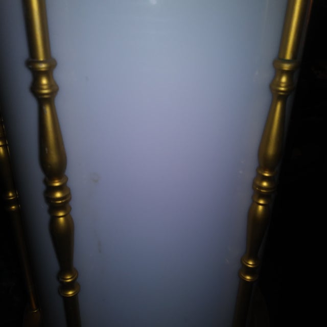 1970s Large Mid Century Gothic Pendant Light With Long Metal Downrod For Sale - Image 13 of 14