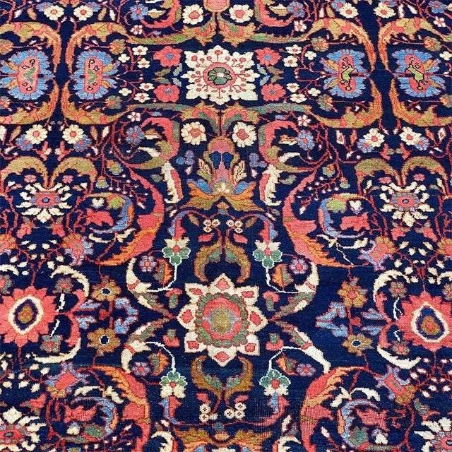 Textile 1930s Old Persian Mahal Area Rug 9’0″ X 12’0″ For Sale - Image 7 of 13