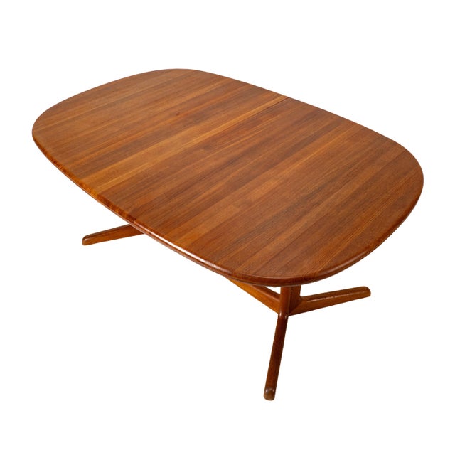 1990s Danish Modern Solid Teak Expandable 102" Dining Table W/ Two Leafs For Sale - Image 11 of 18