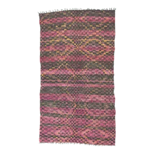 Vintage Checkered Boujad Moroccan Rug - 06'00 X 10'11