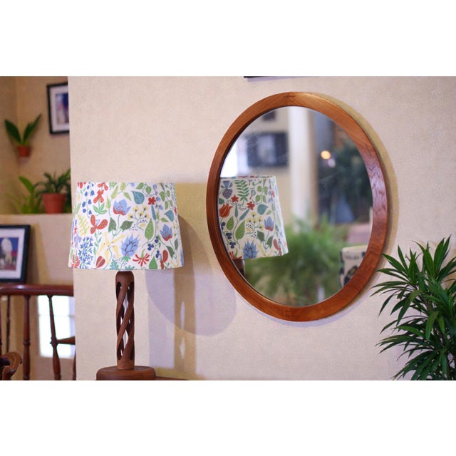 Aksel Kjersgaard Odder Denmark round mirror with solid teak frame is a beautiful and timeless interior detail that fits...