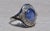 Silver The Lathrop: Star Sapphire and Diamond Ring in Platinum For Sale - Image 8 of 11