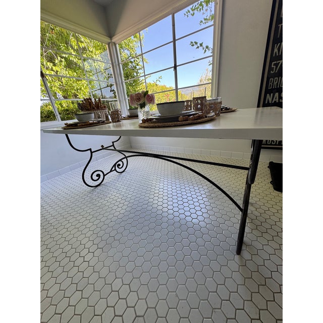 French Vintage 1970's Dining Table For Sale In Los Angeles - Image 6 of 13