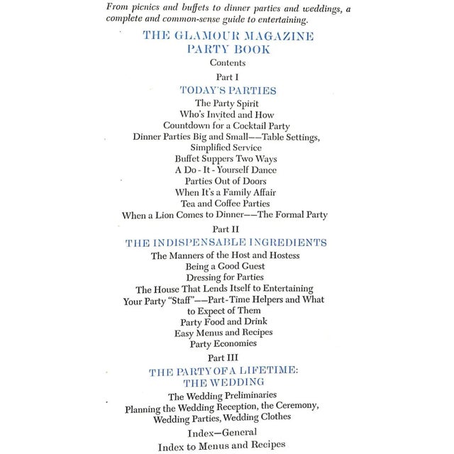 "The Glamour Magazine Party Book" 1965 Elliott, Eleanor For Sale In New York - Image 6 of 6