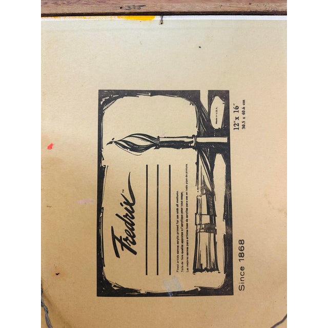 1960s Vintage Floral Painting, Framed For Sale - Image 5 of 6