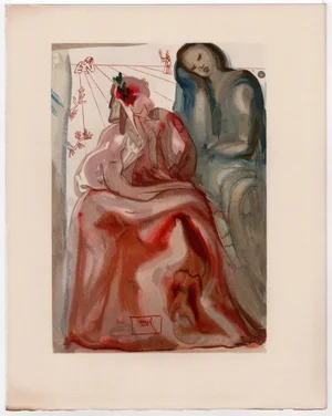 Salvador Dali, Dante's Awakening, 1964, Original Woodcut