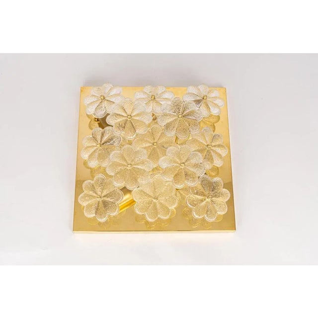 Petite Glass Flower Wall Light from E. Palme, Germany For Sale - Image 6 of 15