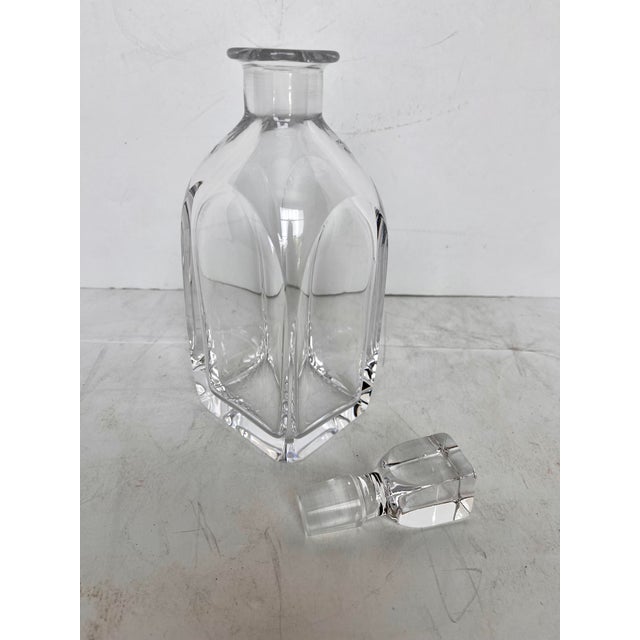 Transparent Vintage Orrefors Lead Crystal Monogrammed Decanter For Sale - Image 8 of 11