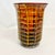 Glass 1970s Vintage Boho Chic Italian Style Blown Glass Vase With Opaque Grid Design Encased For Sale - Image 7 of 11