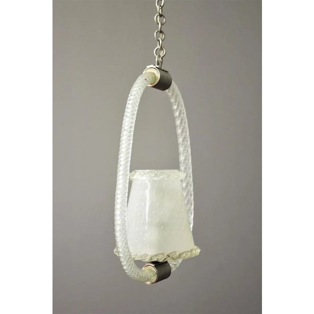 Murano Glass Suspension Chandelier by Barovier & Toso, 1950s For Sale - Image 9 of 12