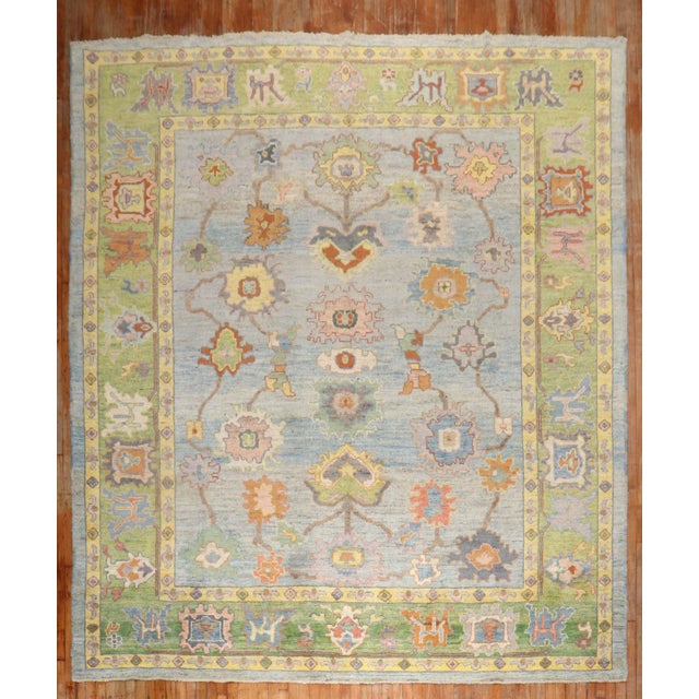Early 21st Century Vintage Inspired Turkish Oushak, 10'4' X 13'7'' For Sale - Image 12 of 12