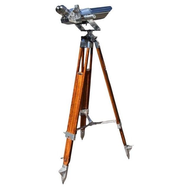 Vintage WWII German Flak Binoculars on Tripod, 1940s For Sale - Image 3 of 7
