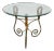 Wrought Iron Side Table from Italy with Brass Swan Heads For Sale