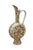 Antique 19th-century Zsolnay Pecs ceramic faience porcelain ewer pitcher originating from Hungary. The piece features a...