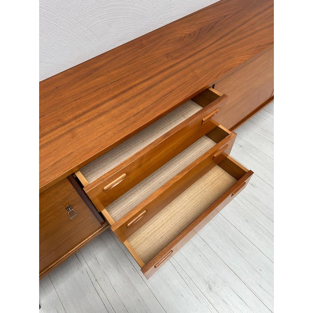 Large Vintage Minimalistic Teak Sideboard, 1960s For Sale - Image 10 of 13