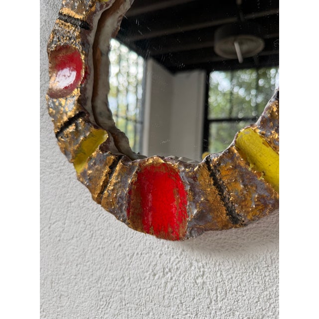 1950s Vintage Ceramic Mirrors, 1950, Set of 2 For Sale - Image 5 of 18