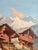 E. Mariola, Payasage de montagne et chalets, 1942, Oil on Wood, Framed For Sale - Image 4 of 12