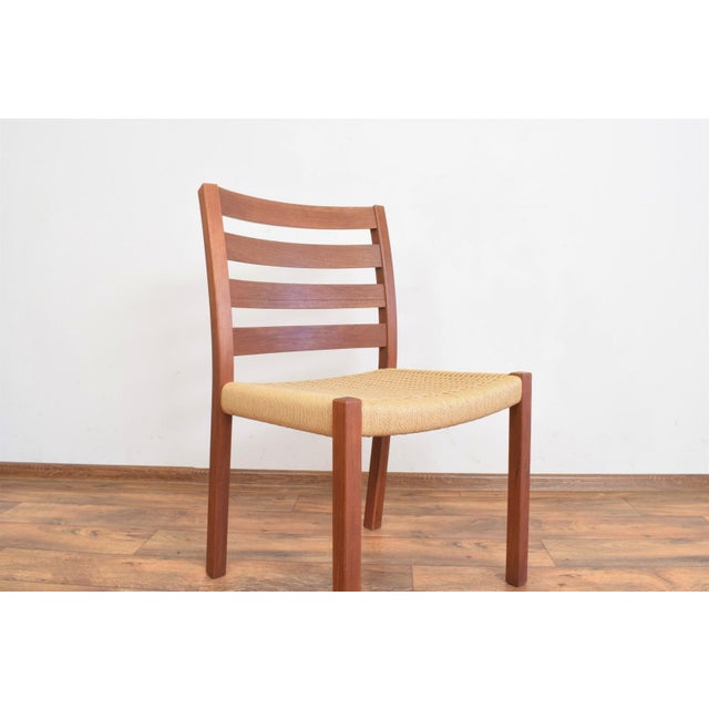 Brown Mid-Century Modern Danish Teak Dining Chair by Niels O. Møller for J.L. Møllers, 1960s For Sale - Image 8 of 12