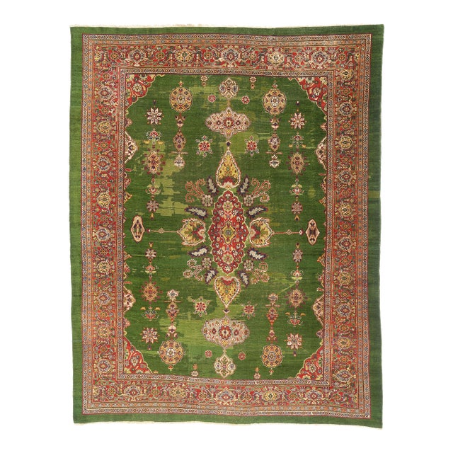Late 19th Century Persian Sultanabad Rug, 09'06 X 12'03 For Sale