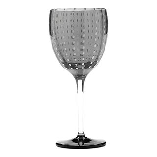Zafferano Perle Wine Goblet (Set of 2) - Grey For Sale