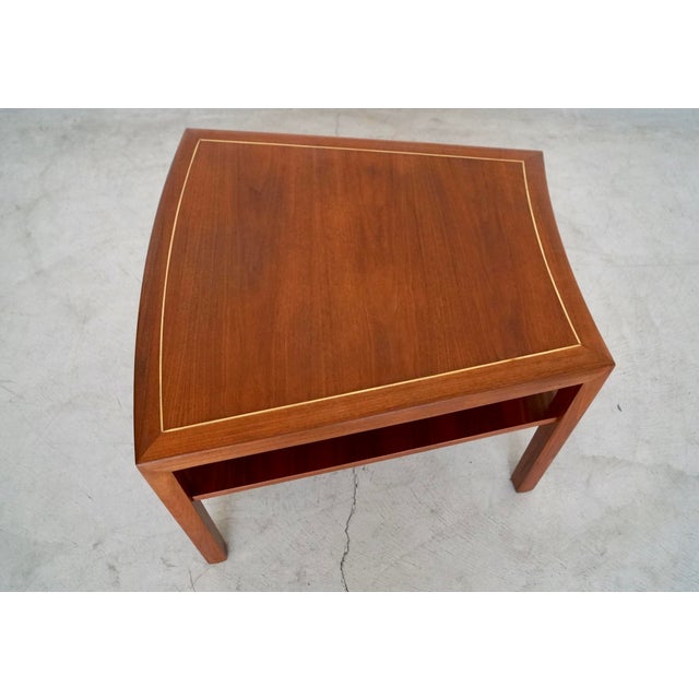 1960’s Mid-Century Modern Edward Wormley Style Wedge Side Table For Sale - Image 10 of 12