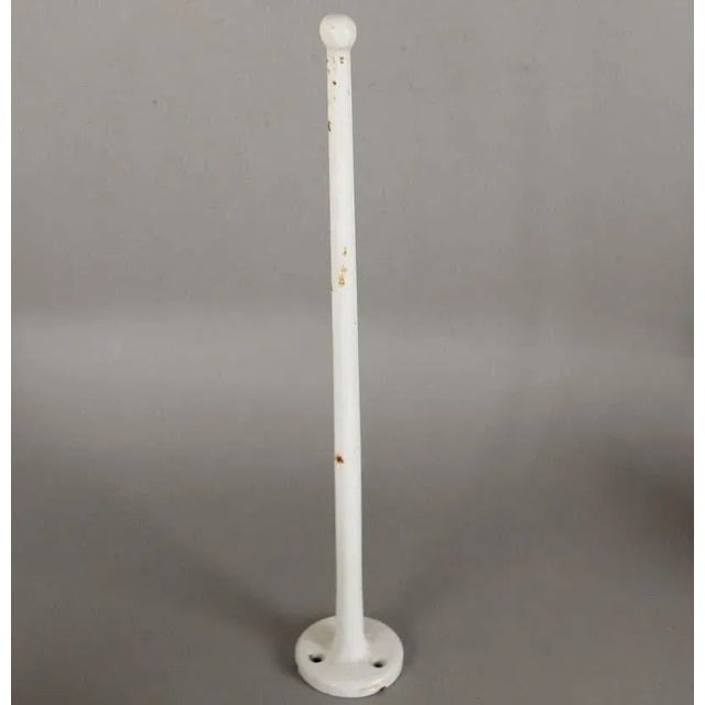 Industrial Art Deco Enamelled Towel Rack For Sale - Image 3 of 8