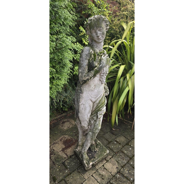 Large Vintage Four Seasons Garden Sculptures, 1930, Set of 4 For Sale - Image 6 of 13