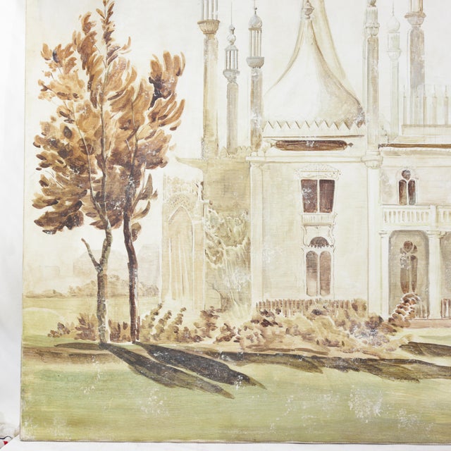 English Large Scale Painting of the Royal Pavilion Brighton For Sale - Image 3 of 10