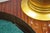 Vintage French Regency Style Mahogany & Gold Gilt Plume Table Pedestal Base (A) For Sale - Image 9 of 16