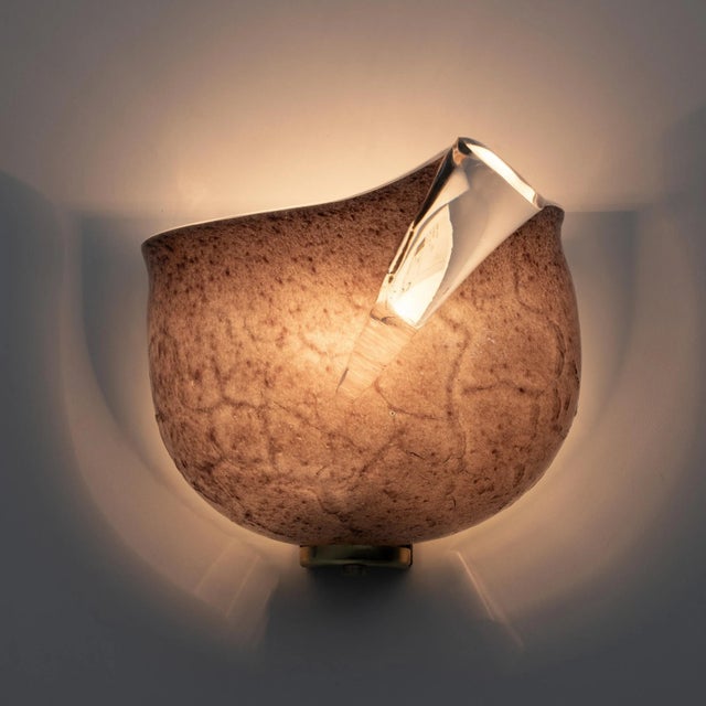 Metal Modern Italian Mila Schon Murano Glass Sconces from Zonca, 1980s, Set of 2 For Sale - Image 7 of 13
