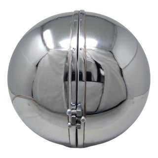 Chromed Metal Sphere Table Lamp, 1970s For Sale