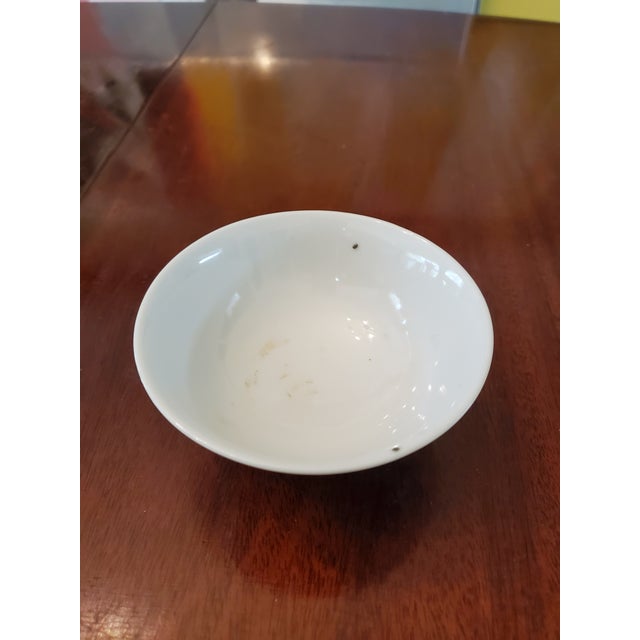 A fine vintage signed chinese porcelain bowl from the mid century modern Era or earlier. Having a high quality hand made...