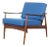 Mid-Century Modern Walnut Lounge Chair With Spindle Back, 1950s For Sale